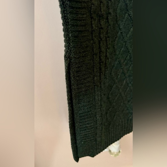 Mersea Mer Sea One Size Hunter Green Lisbon Traveler Knit Mock Neck Sweater - Picture 2 of 5